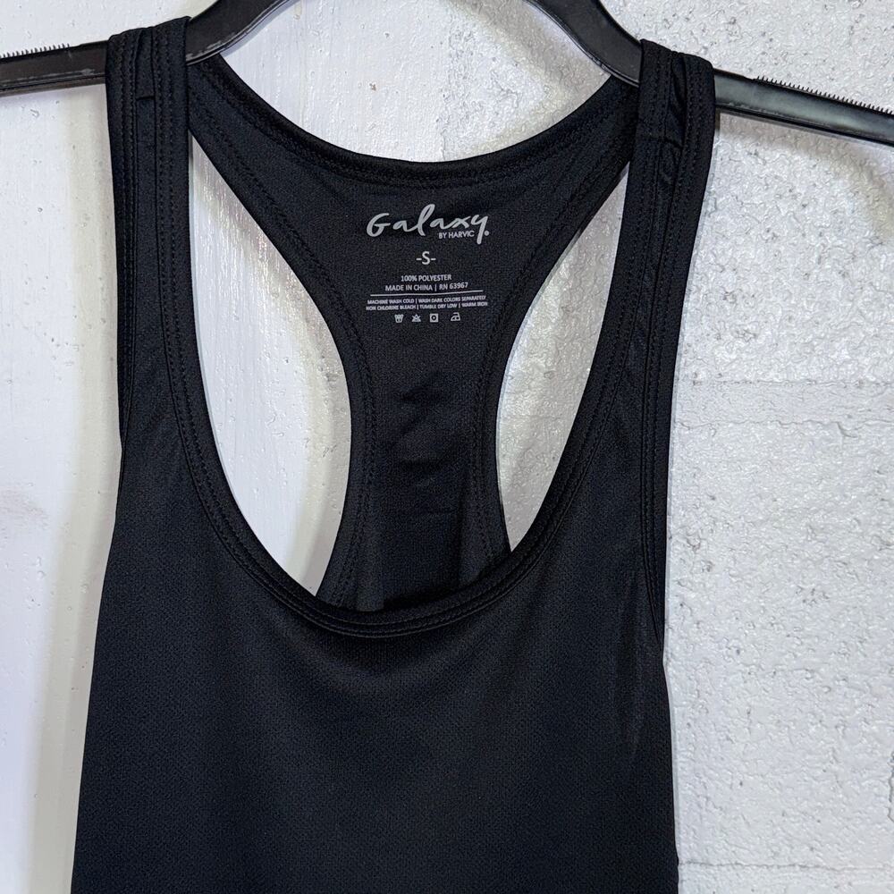 Galaxy By Harvic Women's Moisture Wicking Racerback Tanks black Small - Picture 4 of 6
